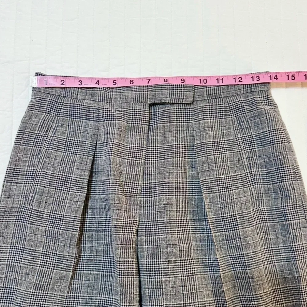 Vintage 90s Armani Collezioni Wool/Linen Trouser Pants Tan/Black Women’s Size 6 - Picture 8 of 11